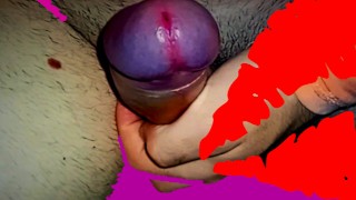 紫色和粉红色自慰，自制视频年轻