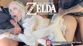 精灵公主泽尔达被陌生人粗暴地操了！现实生活中的无尽 - Ahegao Cosplay Girl