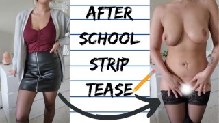 学校会议后，穿着皮裙的老师在学生爸爸面前脱光衣服