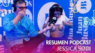 杰西卡·索迪 （Jessica Sodi） 在性爱机器胡安·布斯托斯 （Juan Bustos） 播客中用她的大奶子实现幻想并射精