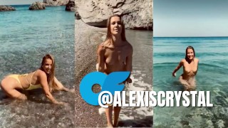 Alexis Crystal 为陌生人戏弄和裸泳