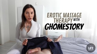色情按摩和性爱在所有孔与Ghomestory