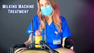 护士 Kitty 的乳液机械高潮理疗