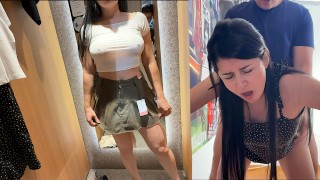 VER A MI HERMANASTRA EN UN PROBADOR  MIDIENDOSE ROPA ME PONE TAN CALIENTE QUE TERMINO FOLLANDOMELA