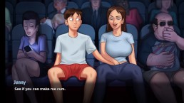 dabby and her ex bf make seen in flim hall when they saw flim