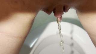 Hot pee flows out of me