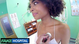 Hot Brazilian EBONY STUDENT has a Medical Examination - Fake Hospital