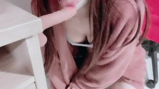 Sissy吸大鸡巴喝精液后被“射在嘴里”【女装口活femboy变装师】