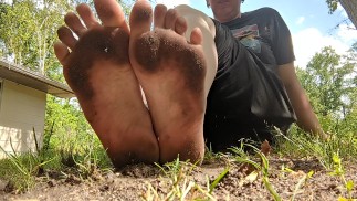 长途跋涉后超级肮脏的大脚崇拜与Dirty Talk。