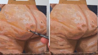 PAWG上油湿漉漉的-绘画第137集的JOI