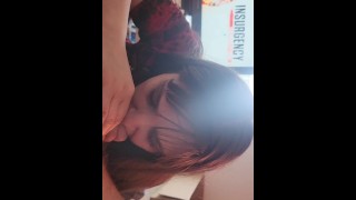 Surprise blowjob