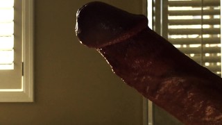 热鸡巴炫耀近距离和个人的抚摸和射精......
