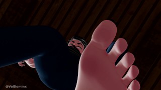 女巨人瓦尔缩小你（女巨人缩小 POV）（袜子、赤脚、脱鞋 POV）