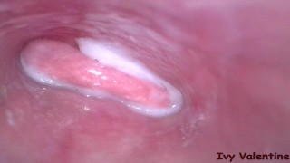 甜蜜的湿奶油填充的阴户