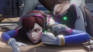 Dva 被源氏守望先锋 Doggystyle 性交