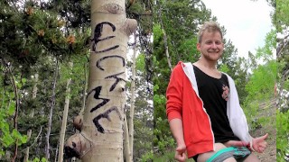 The Suck Me Tree – Bearded Blond Guy Feeds Load to Hungry Cum Sucker Outdoors