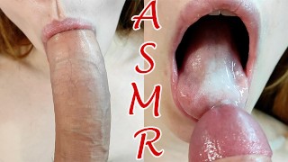 ASMR / 在嘴里操了她。射在女学生的嘴里。
