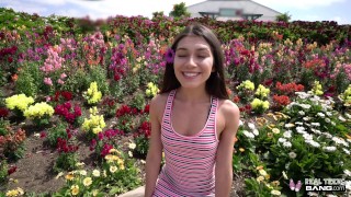 Real s - Beautiful Brunette Exposes Her Titties In Public
