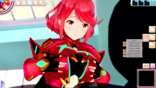 Pyra Blowjob and Boobjob （3D Hentai Game） （Xenoblade Chronicles 2） （koikatu）