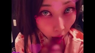 美丽的日本女士喜欢性交换口水 | 和服 / 浴衣 Cosplay | 精简版