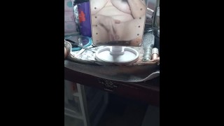 看我在镜子里摸自己