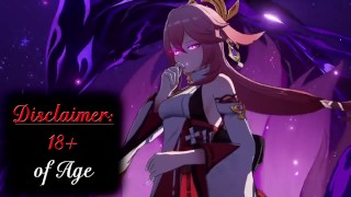 Genshin Impact 八重神子为你变得角质！HD Hentai （R-18 MMd Koikatsu 3D 动漫 Waifu Fox Girl）