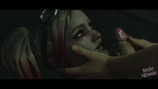 Harley Quinn - Titjob 面部射精 3d 无尽 - by RashNemain