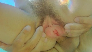 海中的铁杆肛门他妈的#水下CUM喷雾