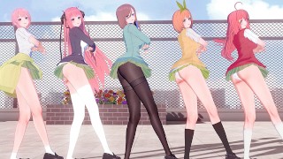 【KKVMD / MMD】WiggleWiggle 一花 二乃 三玖 四葉 五月【五等分の花嫁】