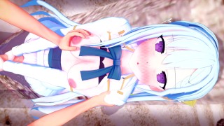 EUPHYLLIA 洋红色脱光并性交  TENTEN KAKUMEI 无尽
