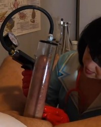 Femdom extreme cock milking and pumping photo