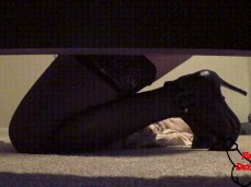 peep under bed gif