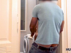 Babe gets friend fucked in bathroom gif