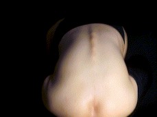 Beautiful TS riding huge dildo gif