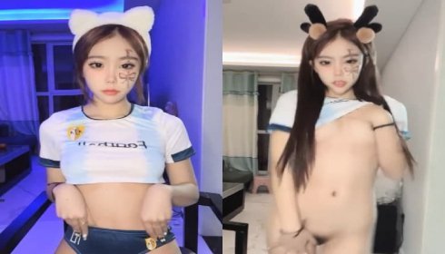 可愛顏值的大眼小姐姐慢慢脫下運動裝全裸誘惑~上集