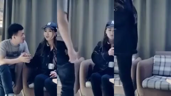 妹子跪著深喉口交喜歡幫忙吹的感覺，感覺好大猛操妹子要不行了