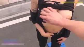 【國產館】亞裔網紅美女BaeLil停車場露出艷遇洋大屌洗漱台激烈啪啪顏射