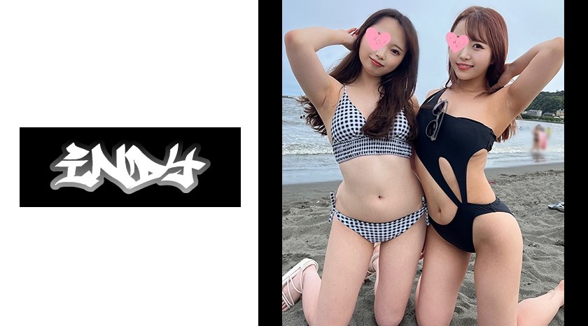 534IND-111+ [Séance photo privée] Point de vue de deux jolies filles en maillot de bain qui ont réussi à draguer des filles à Jiangdao ※ Fuite d'une vidéo réaliste de creampie 3P
