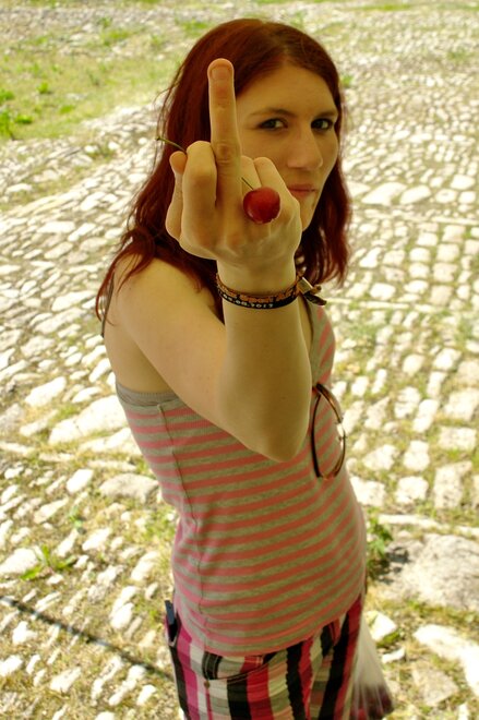 Claudi flashes her small breas39