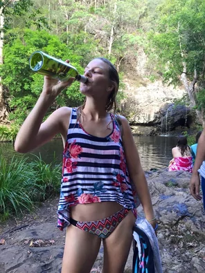 Finishing off the wine