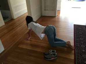 Cleaning the floor