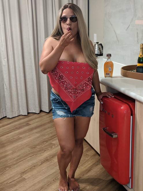 Sucking on a cherry, but would rather suck on something else. Got something for me?