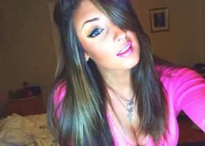 Pink top.
