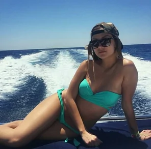 Slavic babe sunbathing in Mallorca