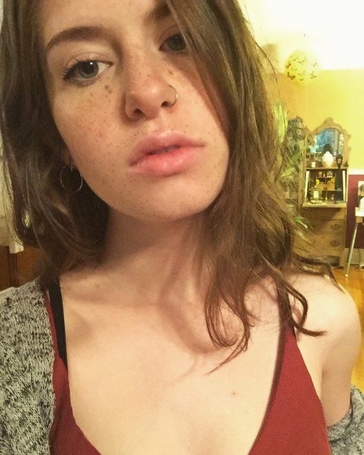 Cute freckled face