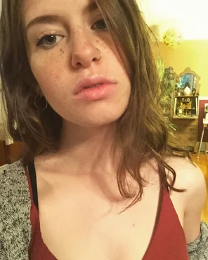 Cute freckled face
