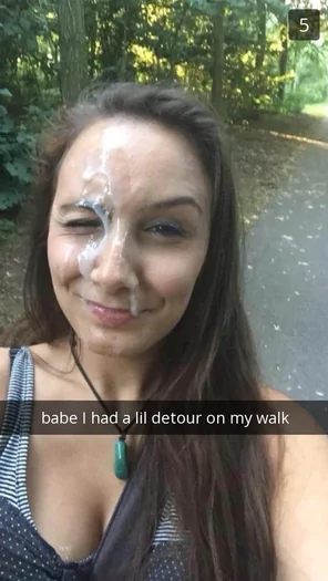 She had a little detour on the walk