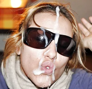 amateur pic girls with cum on her face