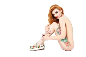 Wearing nothing but shoes