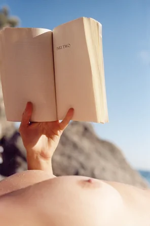 Reading at the beach